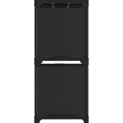 vidaXL Kast met 4 vakken 69x30x72,5 cm stof zwart