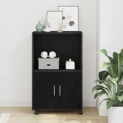 vidaXL Kast Zwart Eiken 55 x 40 x 82 cm