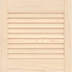 vidaXL Kastdeur met lamellen 39,5x39,4 cm massief grenenhout