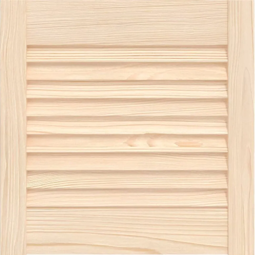 vidaXL Kastdeur met lamellen 39,5x39,4 cm massief grenenhout