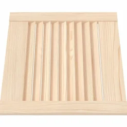 vidaXL Kastdeur met lamellen 39,5x39,4 cm massief grenenhout