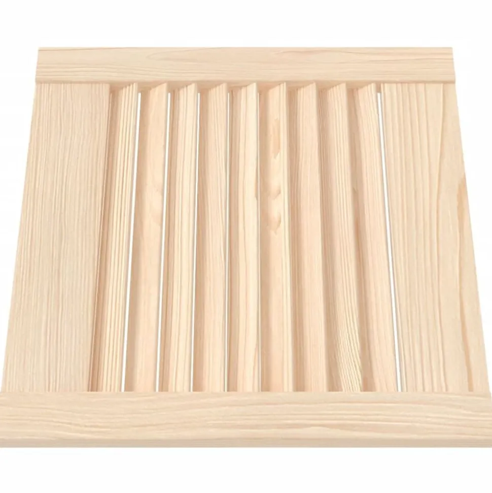 vidaXL Kastdeur met lamellen 39,5x39,4 cm massief grenenhout