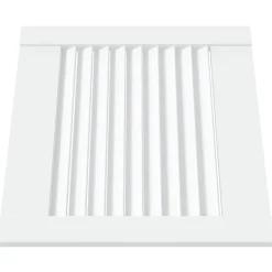 vidaXL Kastdeur met lamellen 39,5x39,4 cm massief grenenhout wit