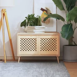 vidaXL Kastdeuren met latwerk 2 st 39,5x39,5 cm massief grenenhout