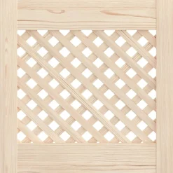 vidaXL Kastdeuren met latwerk 2 st 39,5x39,5 cm massief grenenhout