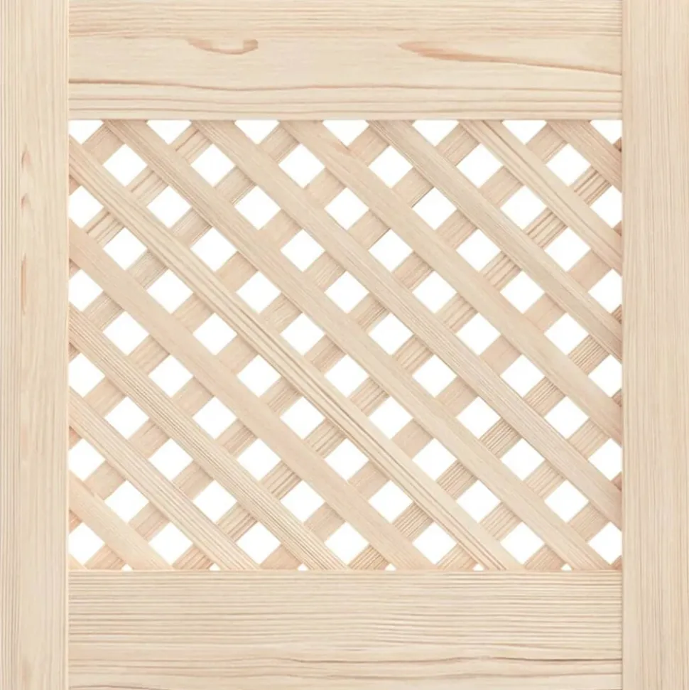 vidaXL Kastdeuren met latwerk 2 st 39,5x39,5 cm massief grenenhout