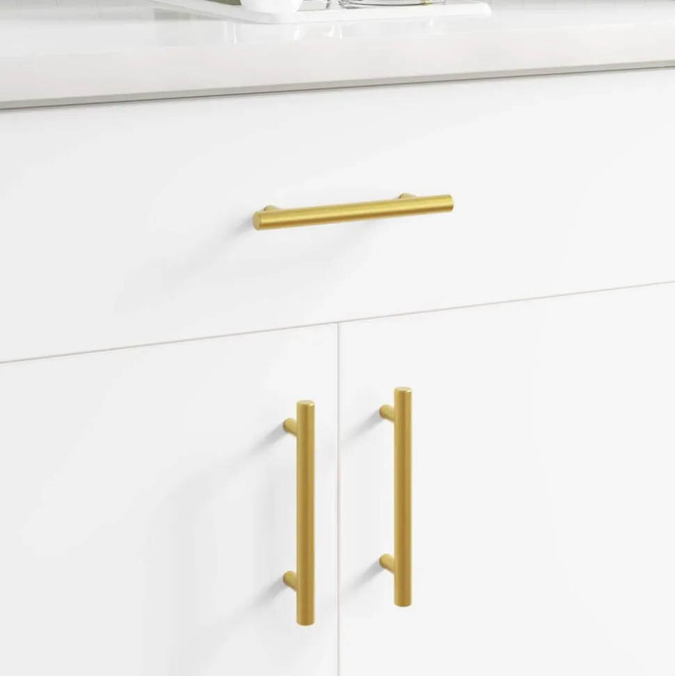 vidaXL Kasthandgreep 2 pcs Goud 150 mm Roestvrij staal