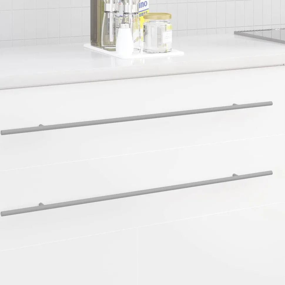 vidaXL Kasthandgreep 2 pcs Zilver 800 mm Roestvrij staal