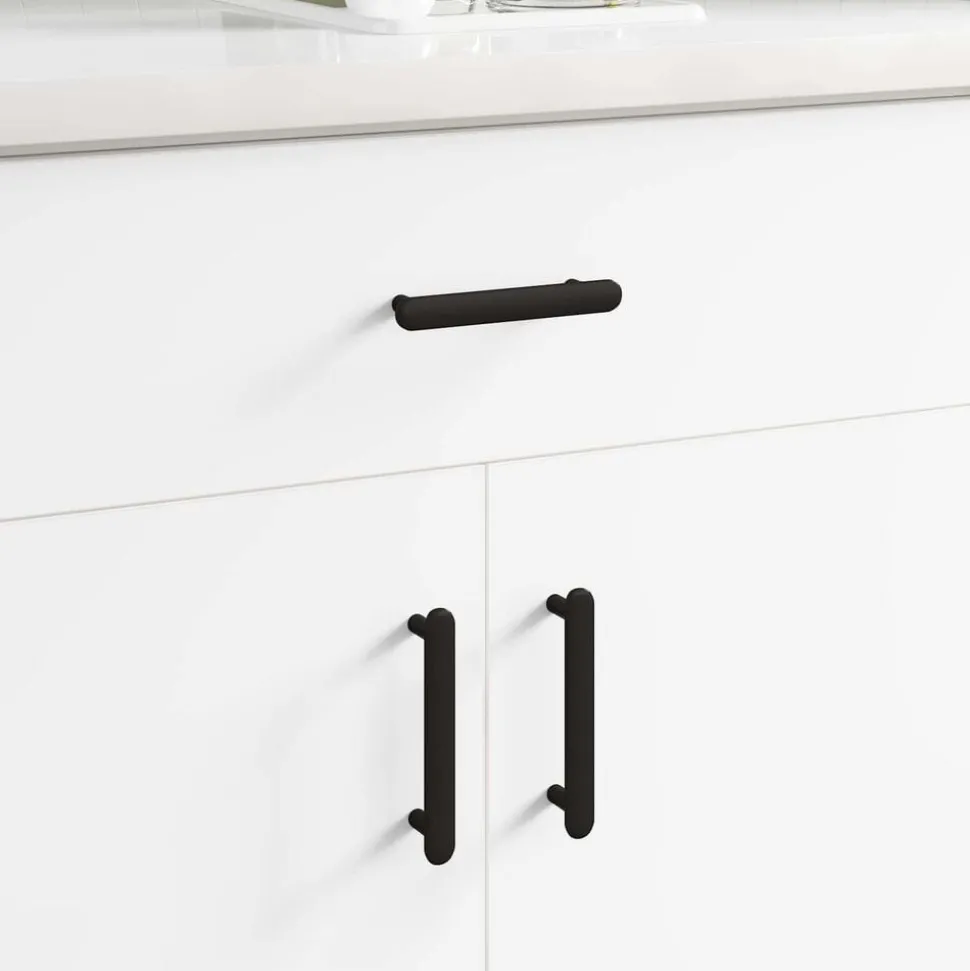 vidaXL Kasthandgreep 2 pcs Zwart 121 x 16.6 x 28.3 mm IJzer