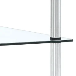 vidaXL Kastje 3-laags 40x40x67 cm gehard glas transparant