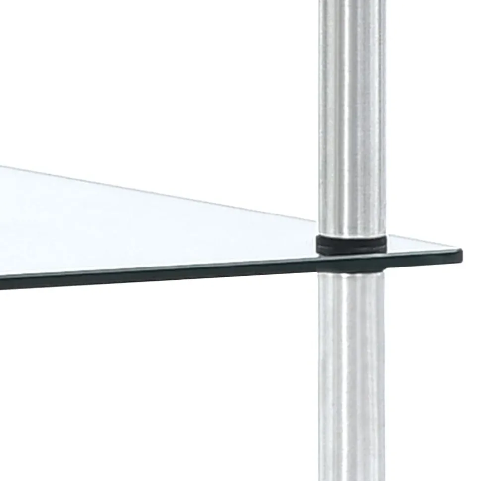 vidaXL Kastje 3-laags 40x40x67 cm gehard glas transparant