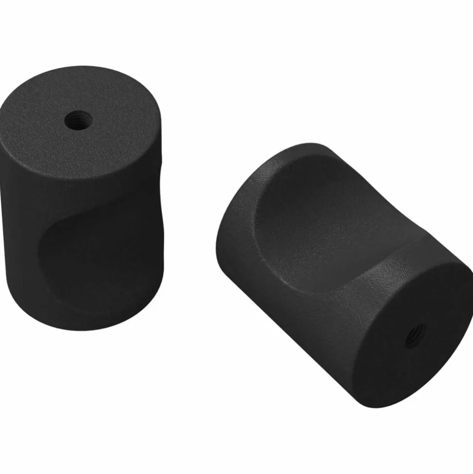 vidaXL Kastknoppen 2 pcs Zwart M4 x 12 mm IJzer