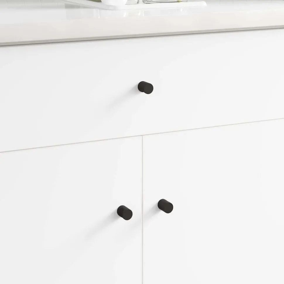 vidaXL Kastknoppen 2 pcs Zwart M4 x 12 mm IJzer