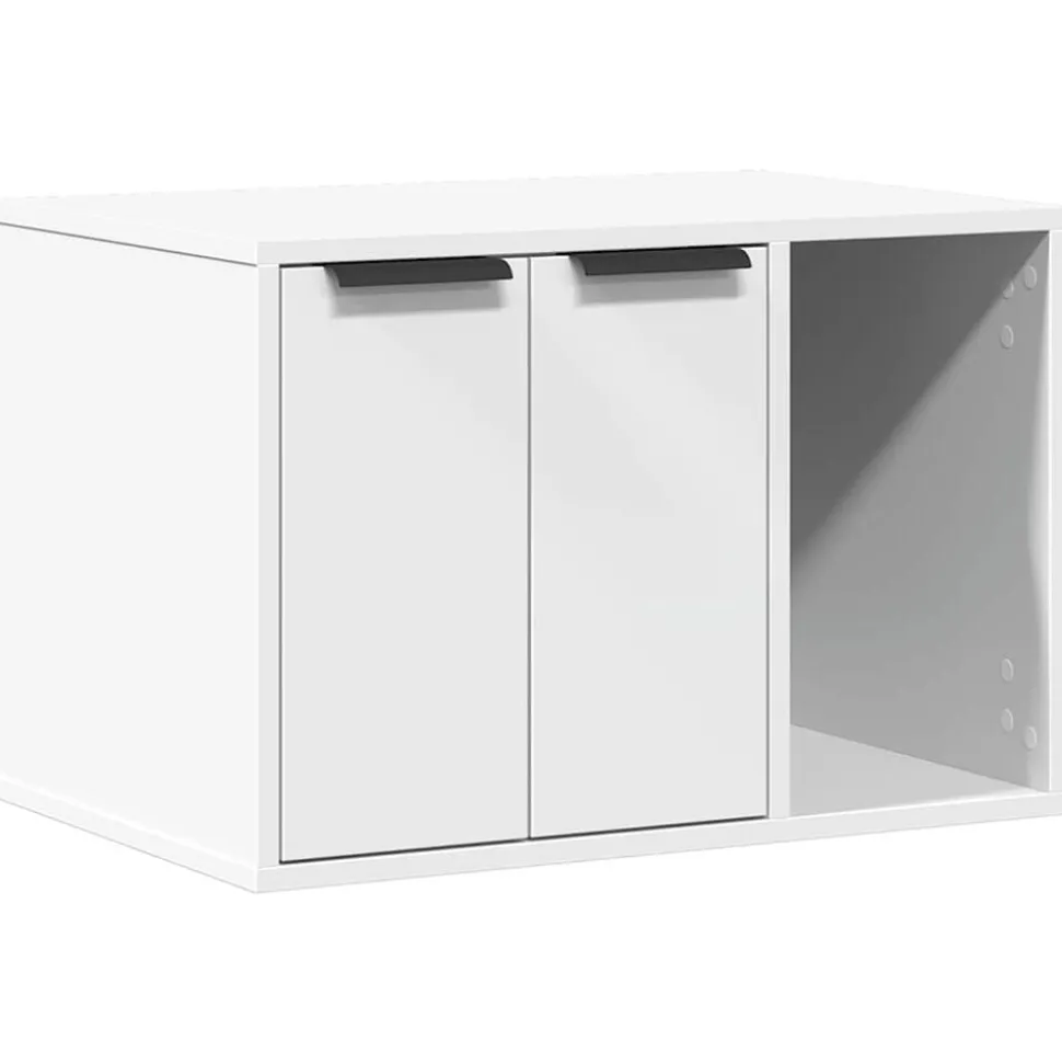 vidaXL Kattenbakkast 60x40x40 cm bewerkt hout wit