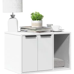 vidaXL Kattenbakkast 60x40x40 cm bewerkt hout wit