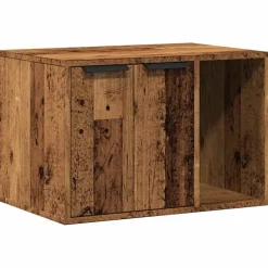 vidaXL Kattenbakkast 60x40x40 cm bewerkt hout oud houtkleurig