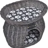 vidaXL Kattenbed/huis/krabpaal met kussen wilgen