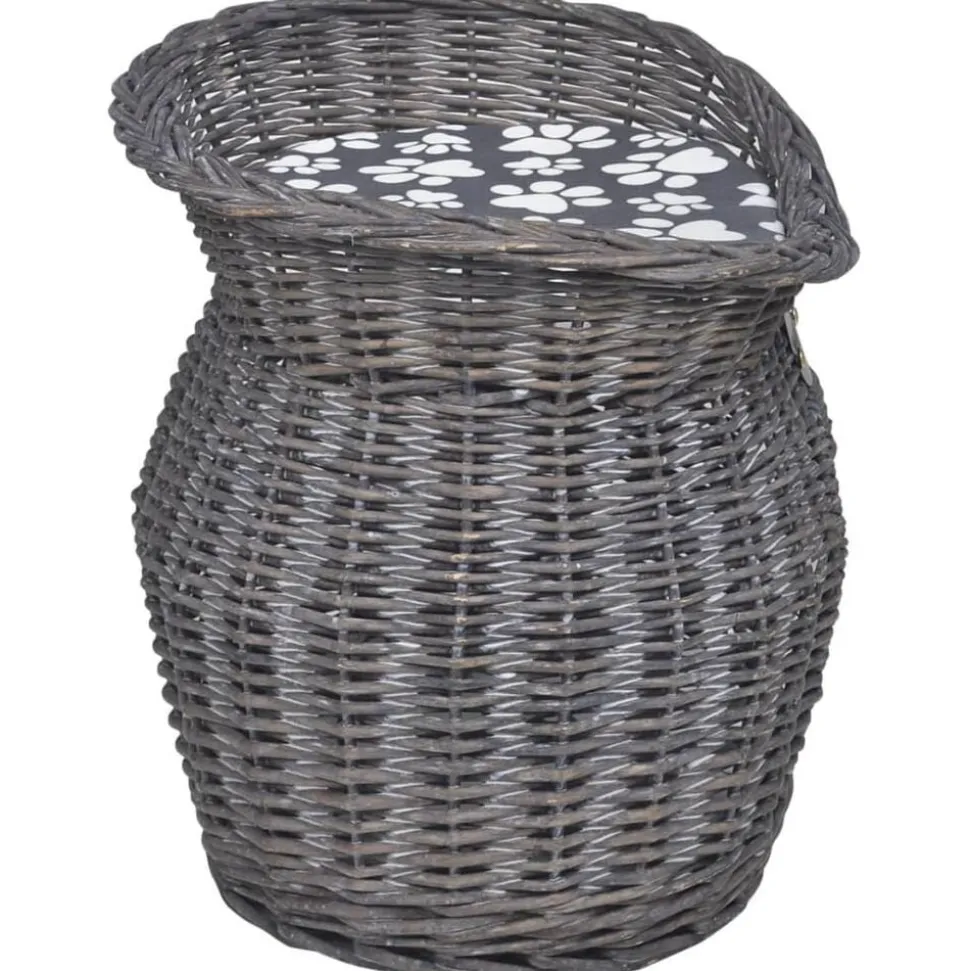 vidaXL Kattenbed/huis/krabpaal met kussen wilgen