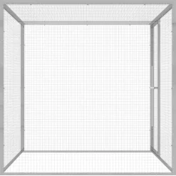 vidaXL Kattenkooi 1,5x1,5x1,5 m gegalvaniseerd staal