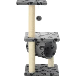 vidaXL Kattenkrabpaal met sisal krabpalen 65 cm pootafdrukken grijs