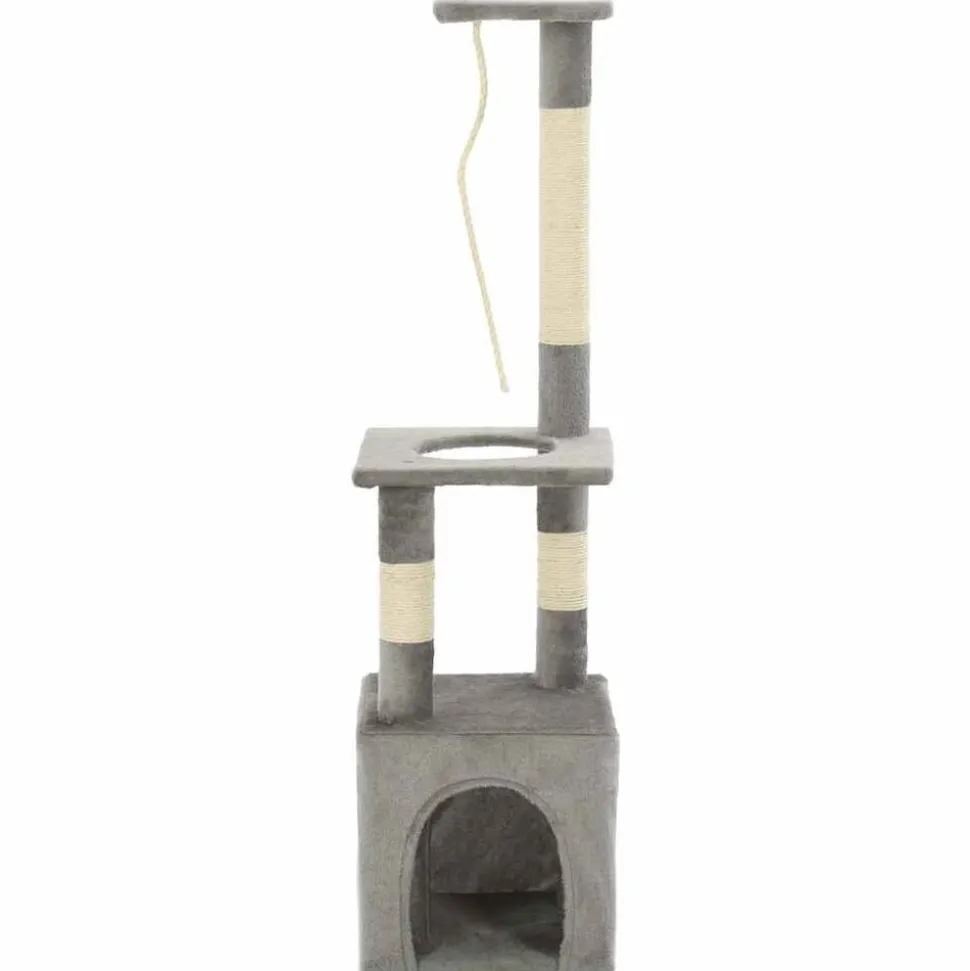 vidaXL Kattenkrabpaal met sisal krabpalen 109 cm grijs