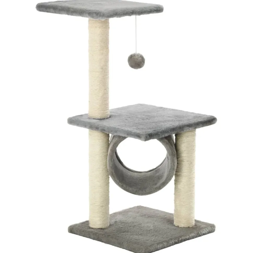 vidaXL Kattenkrabpaal met sisal krabpalen 65 cm grijs