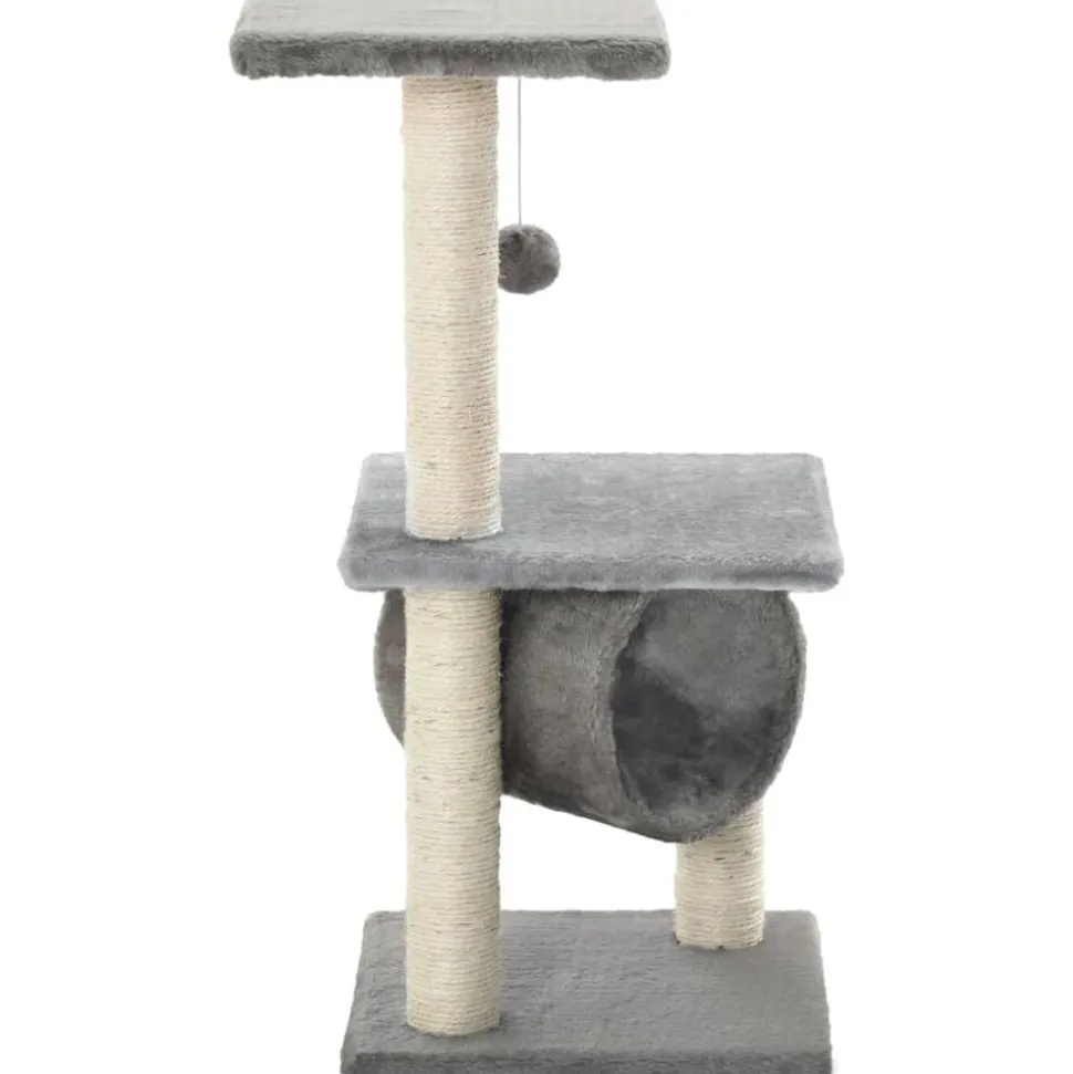 vidaXL Kattenkrabpaal met sisal krabpalen 65 cm grijs