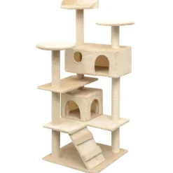 vidaXL Kattenkrabpaal met sisal krabpalen 125 cm beige