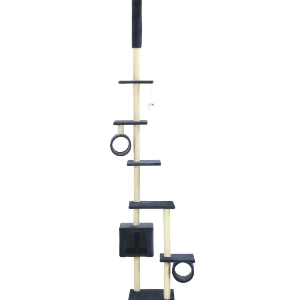 vidaXL Kattenkrabpaal met sisal krabpalen 260 cm donkerblauw