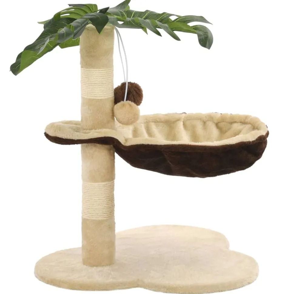 vidaXL Kattenkrabpaal met sisal krabpaal 50 cm beige en bruin