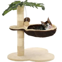 vidaXL Kattenkrabpaal met sisal krabpaal 50 cm beige en bruin