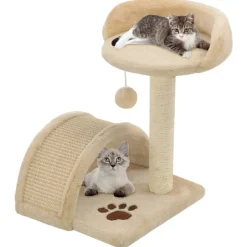vidaXL Kattenkrabpaal met sisal krabpaal 40 cm beige en bruin
