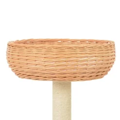 vidaXL Kattenkrabpaal met sisal krabpaal natuurlijk wilgenhout