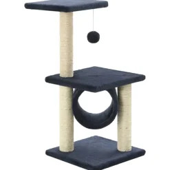 vidaXL Kattenkrabpaal met sisal krabpalen 65 cm donkerblauw