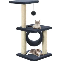 vidaXL Kattenkrabpaal met sisal krabpalen 65 cm donkerblauw