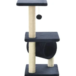 vidaXL Kattenkrabpaal met sisal krabpalen 65 cm donkerblauw