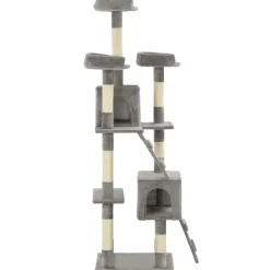 vidaXL Kattenkrabpaal met sisal krabpalen 170 cm grijs