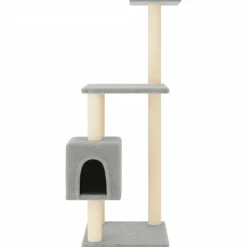 vidaXL Kattenkrabpaal met sisal krabpalen 104 cm lichtgrijs