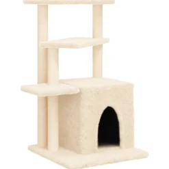 vidaXL Kattenmeubel met sisal krabpalen 83,5 cm crèmekleurig