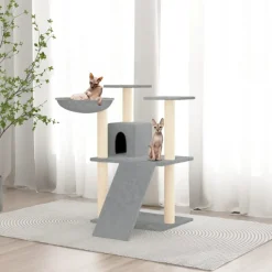 vidaXL Kattenmeubel met sisal krabpalen 83 cm lichtgrijs