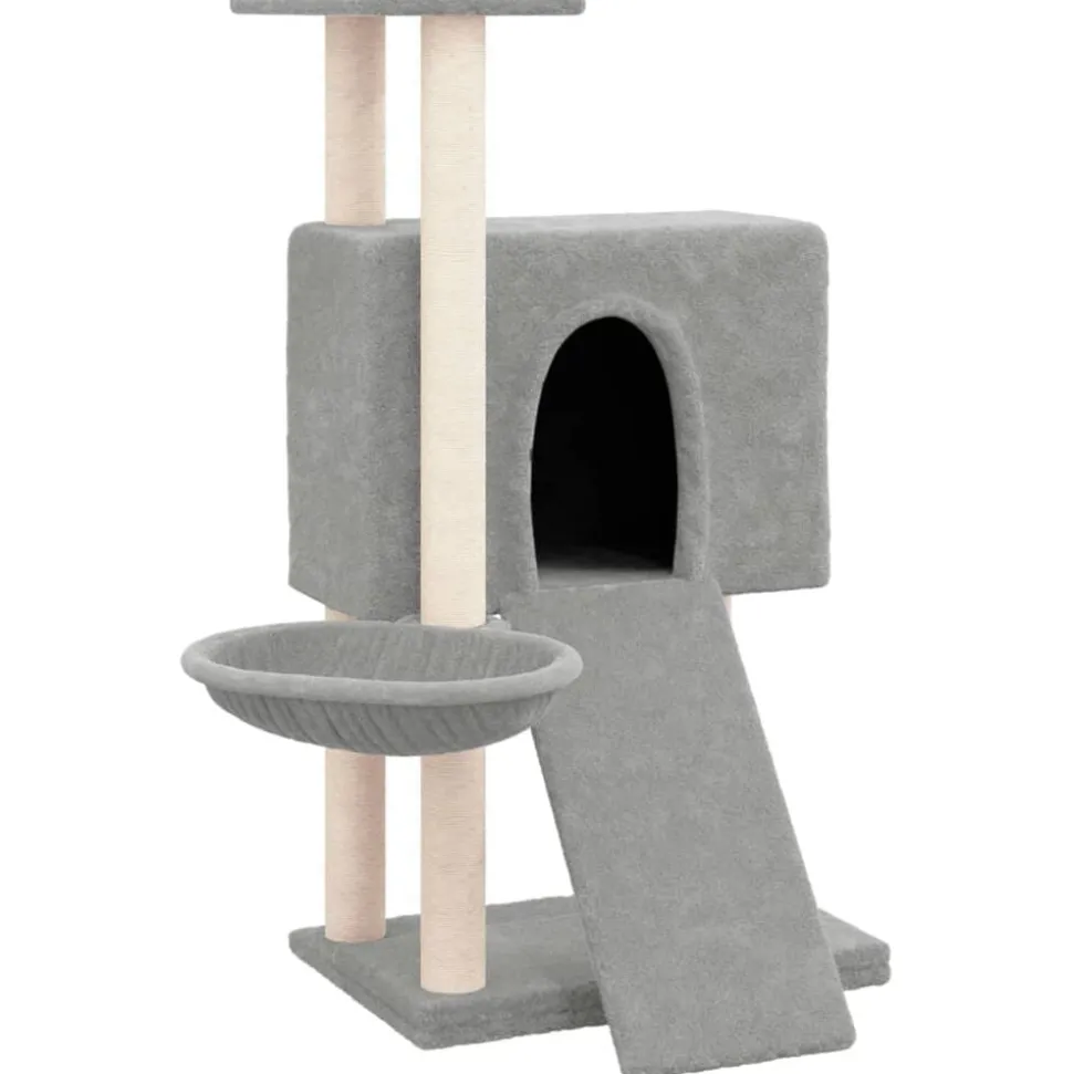 vidaXL Kattenmeubel met sisal krabpalen 96 cm lichtgrijs