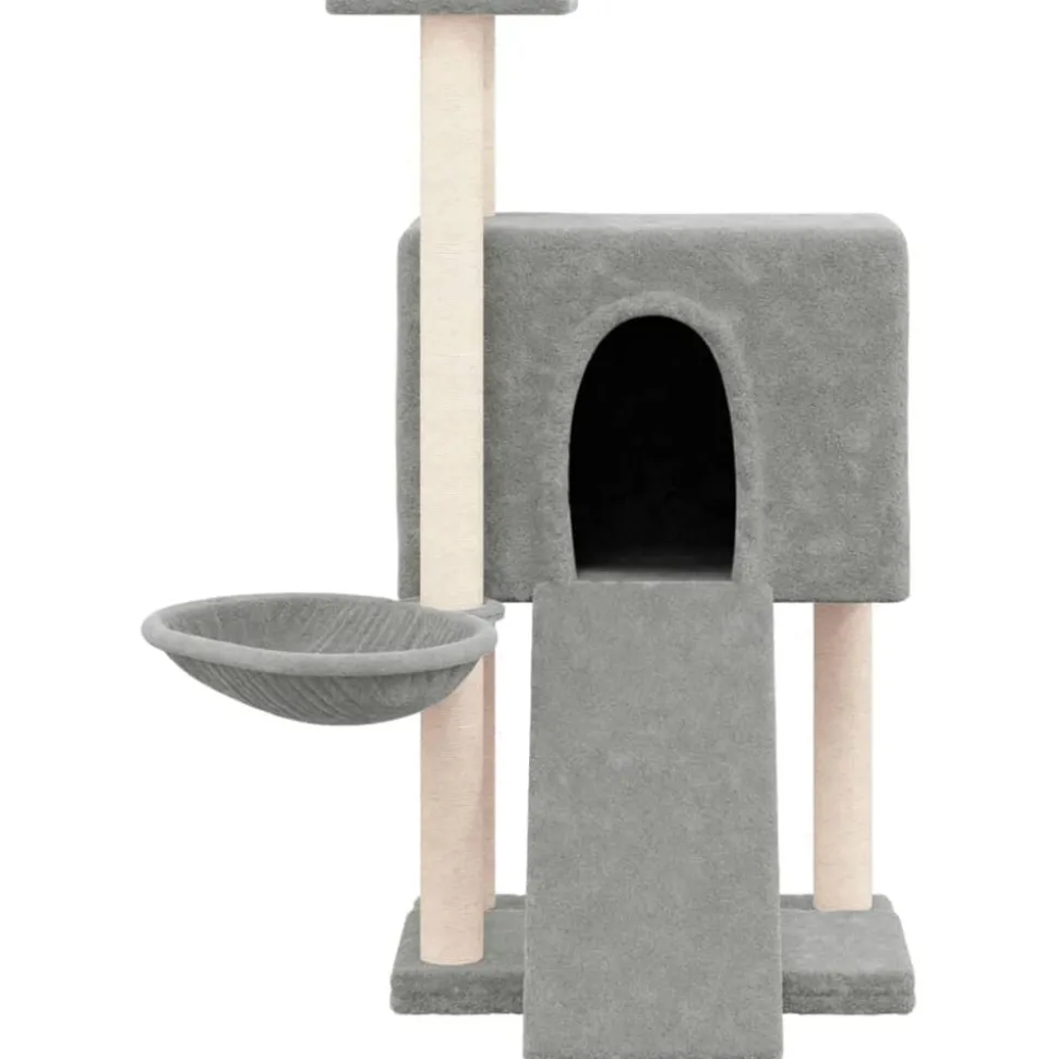 vidaXL Kattenmeubel met sisal krabpalen 96 cm lichtgrijs
