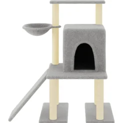 vidaXL Kattenmeubel met sisal krabpalen 96,5 cm lichtgrijs