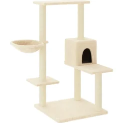 vidaXL Kattenmeubel met sisal krabpalen 95 cm crèmekleurig