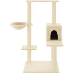 vidaXL Kattenmeubel met sisal krabpalen 95 cm crèmekleurig