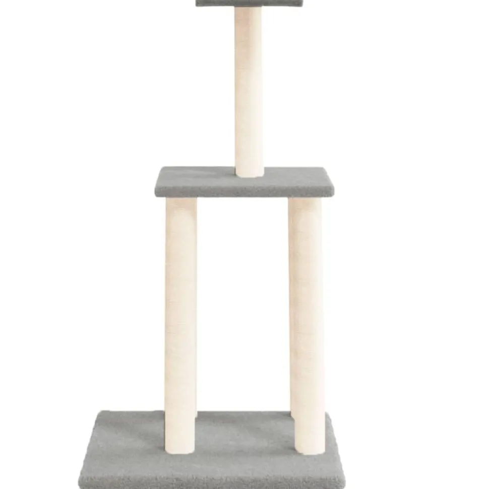 vidaXL Kattenmeubel met sisal krabpalen 85,5 cm lichtgrijs