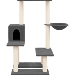 vidaXL Kattenmeubel met sisal krabpalen 94,5 cm donkergrijs