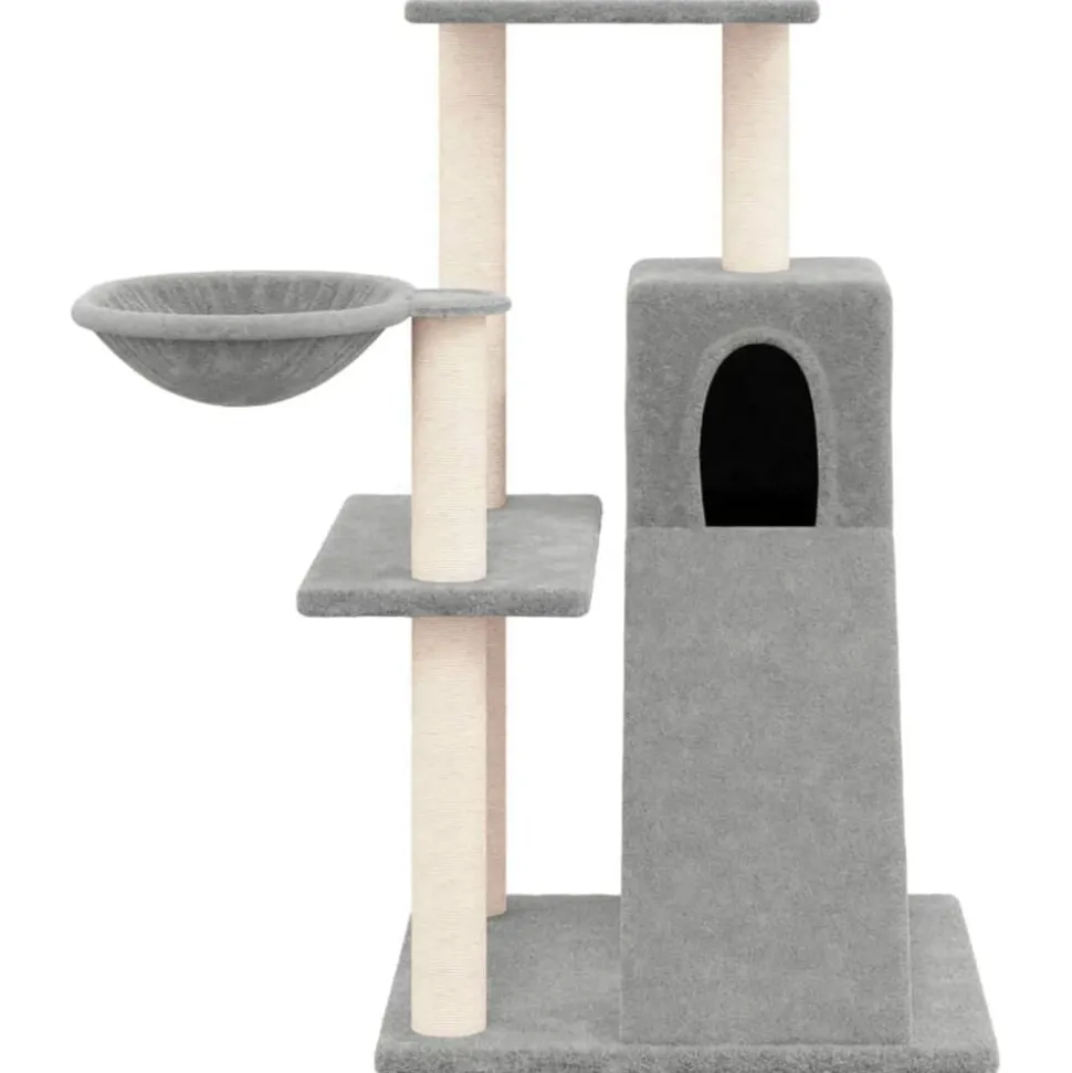 vidaXL Kattenmeubel met sisal krabpalen 82 cm lichtgrijs