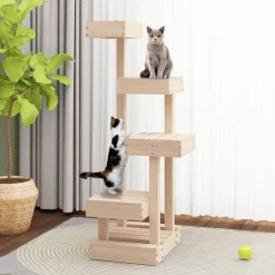 vidaXL Kattenmeubel 45,5x49x103 cm massief grenenhout