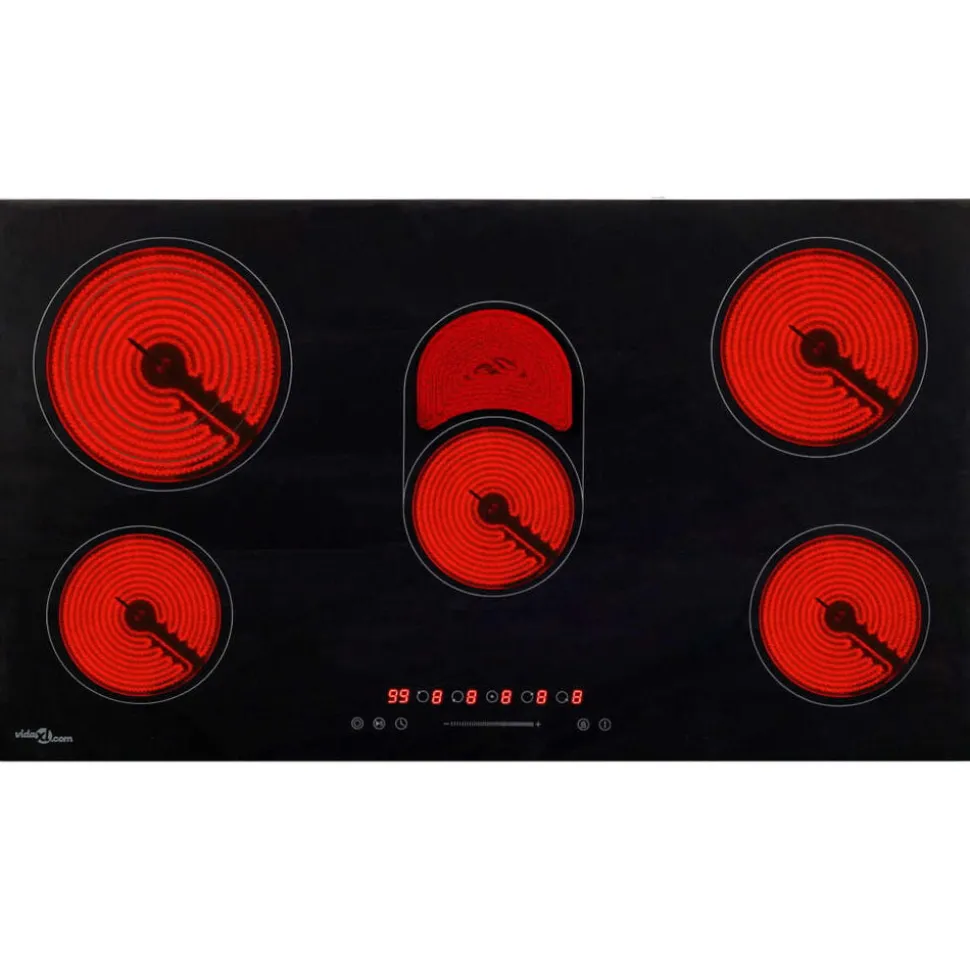 vidaXL Keramische kookplaat 5 kookzones aanraakbediening 8500 W 77 cm